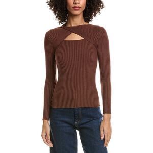 Madison Miles Womens Knit Top, Brown